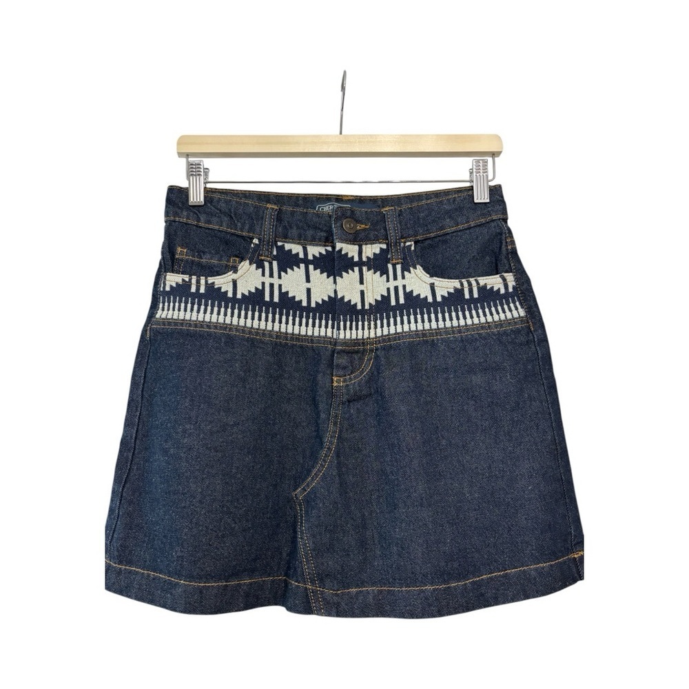 Cherokee Southwest Cowboy Western Patterned Women's mini skirt Size small - Picture 2 of 9